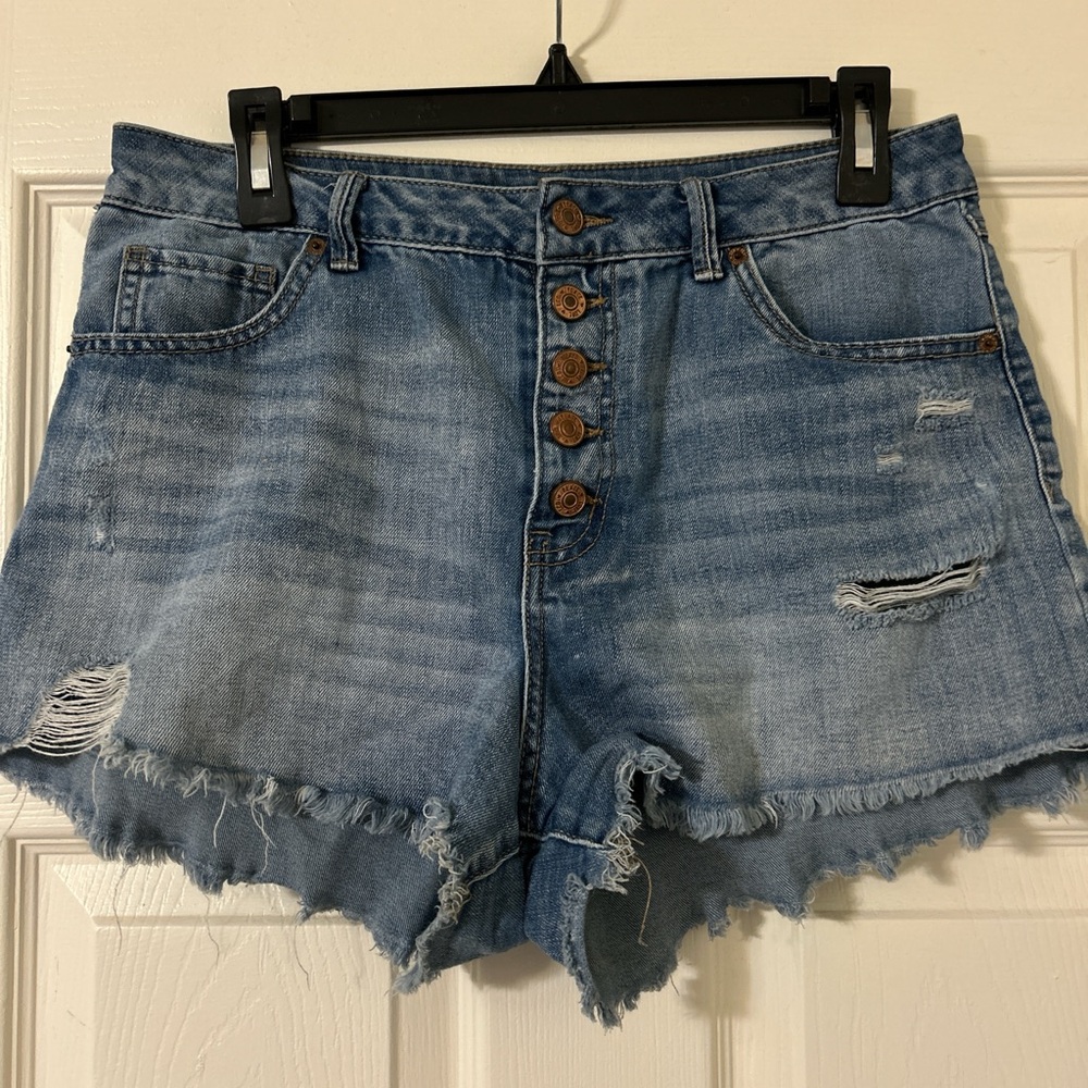 Rewash Distressed Blue Jean Shorts